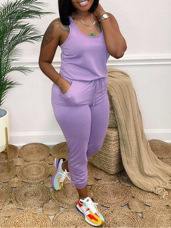 Morchique Sleeveless Drawstring Jumpsuit