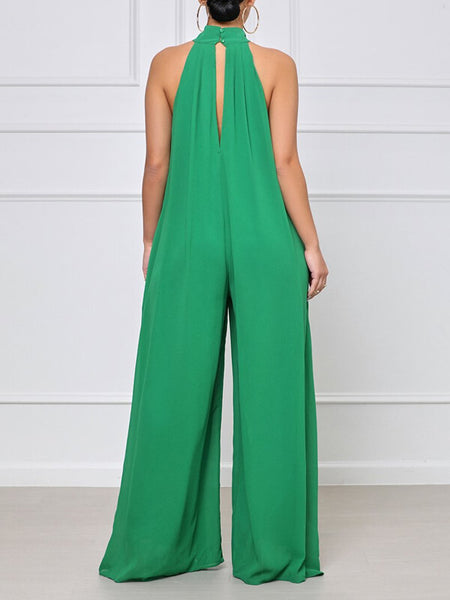 Morchique Sleeveless Chiffon Jumpsuit