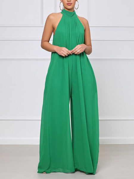 Morchique Sleeveless Chiffon Jumpsuit