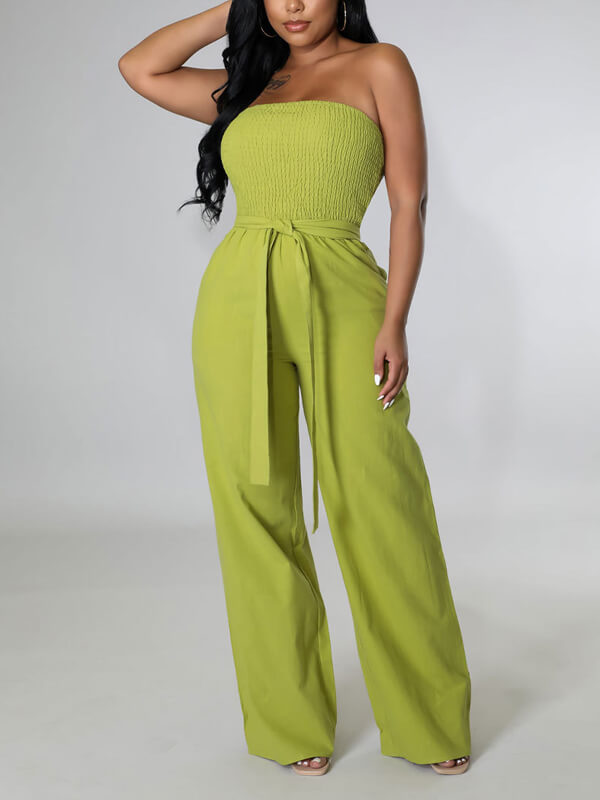 Morchique Strapless Belted Jumpsuit