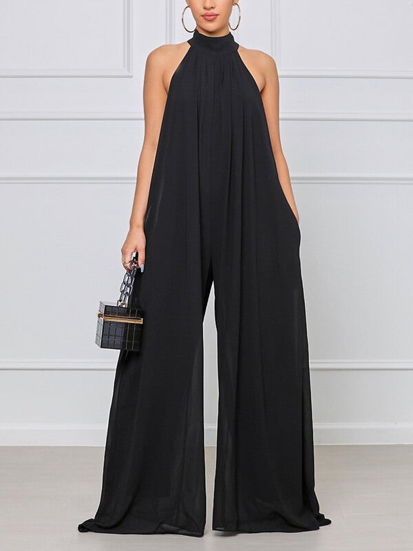 Morchique Sleeveless Chiffon Jumpsuit