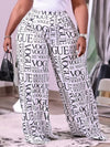 Printed Wide-Leg Pants