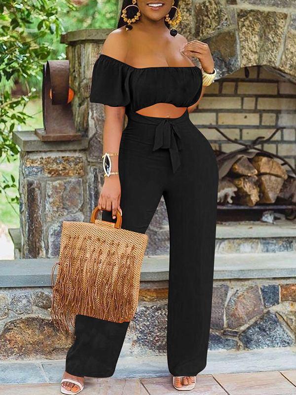 Morchique Off-Shoulder Tied Jumpsuit