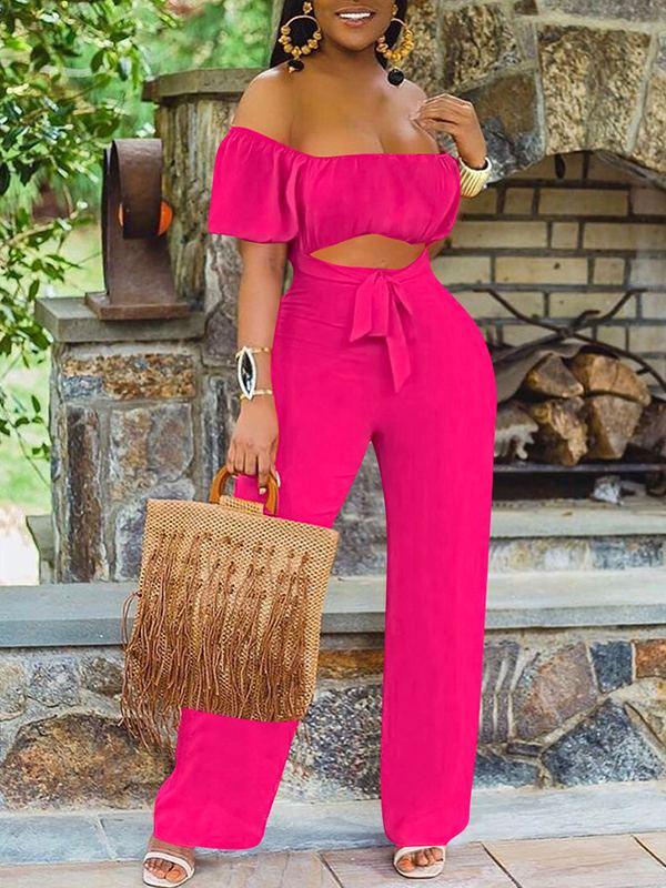 Morchique Off-Shoulder Tied Jumpsuit