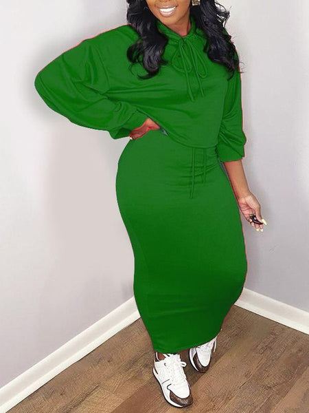 Morchique Pullover Hoodie & Skirt Set
