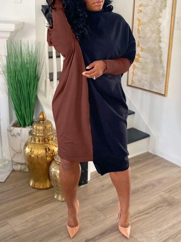 Morchique Two-Tone Turtleneck Dress