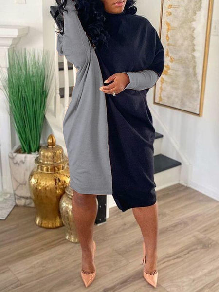 Morchique Two-Tone Turtleneck Dress