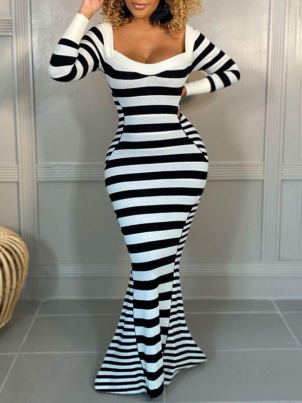 Stripe Mermaid Dress