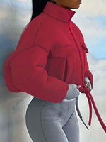Morchique Stand-Collar Cropped Jacket