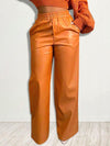 Morchique Faux-Leather Wide-Leg Pants