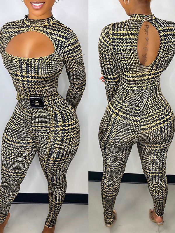 Morchique Printed Cutout Jumpsuit
