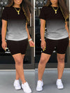 Ombre Tee & Biker Shorts Set