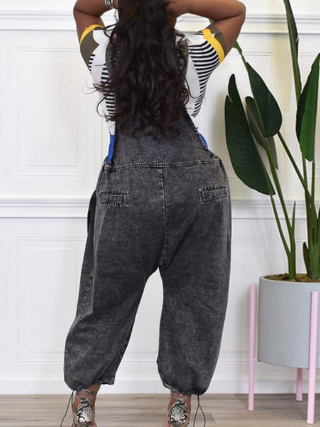 Morchique Wide-Leg Denim Overalls