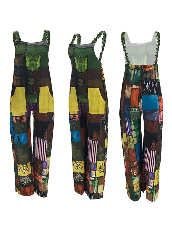 Boho Patchwork Jumpsuit