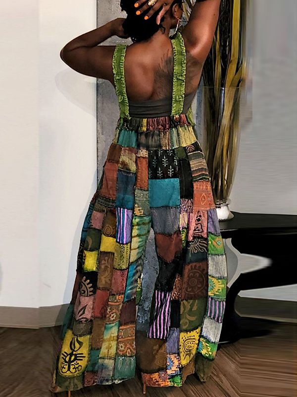 Morchique Boho Patchwork Jumpsuit