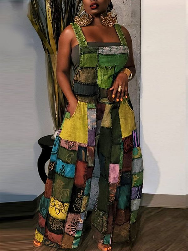Morchique Boho Patchwork Jumpsuit