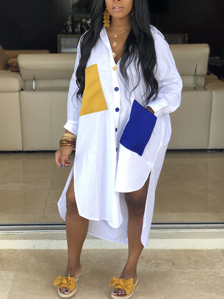 Morchique Contrast Shirt Dress