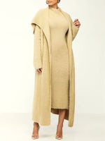 Fuzzy Cardigan & Dress Set
