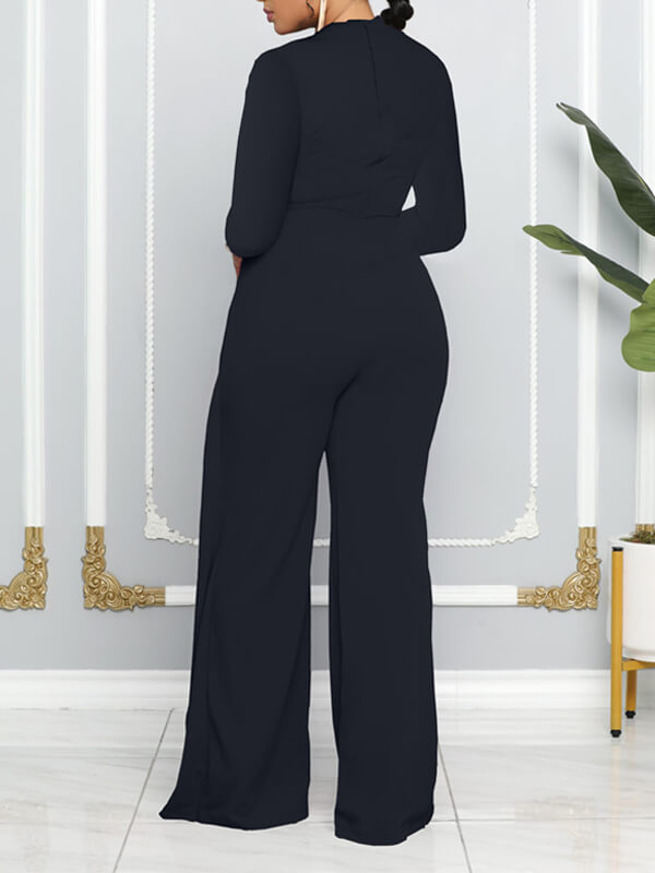 Morchique Solid Draped Jumpsuit