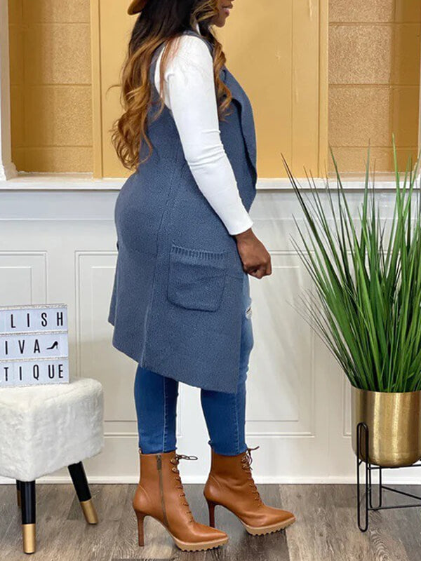 Morchique Knit Lapel Vest