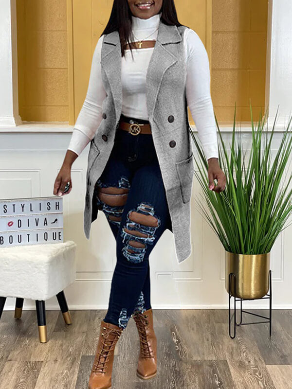 Morchique Knit Lapel Vest