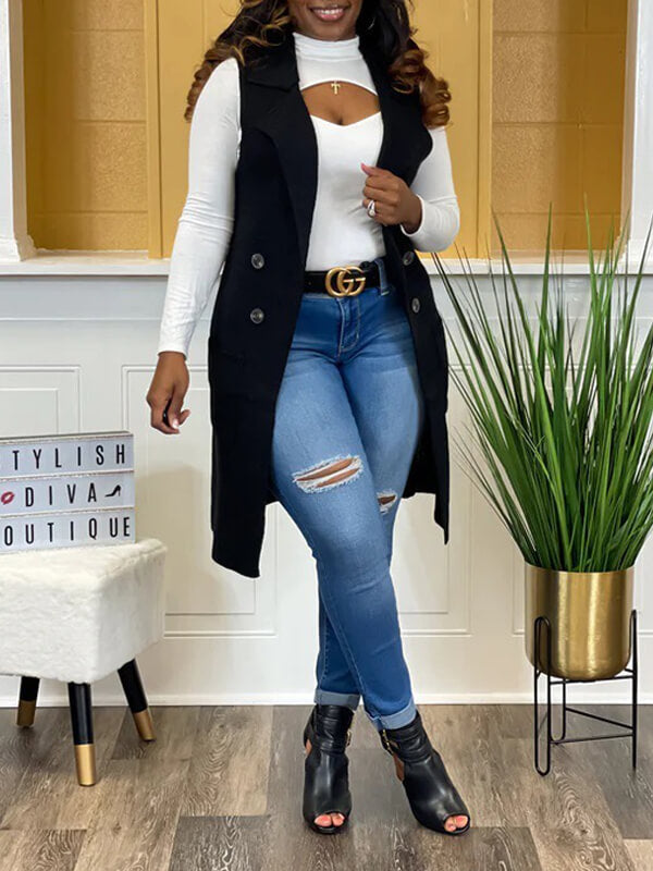 Morchique Knit Lapel Vest