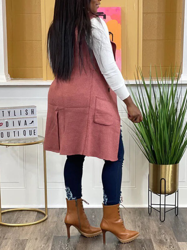 Morchique Knit Lapel Vest