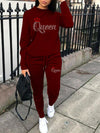 Queen Studded Sweatshirt & Pants Set
