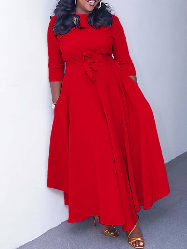 Morchique Solid Tied-Front Dress