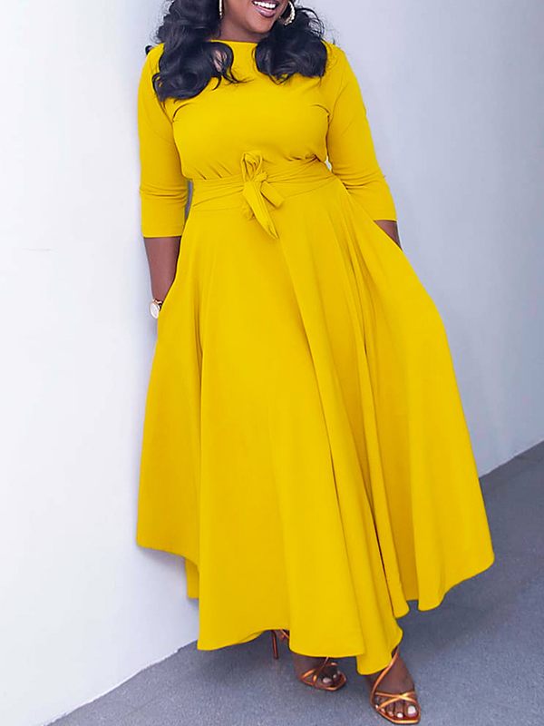 Morchique Solid Tied-Front Dress