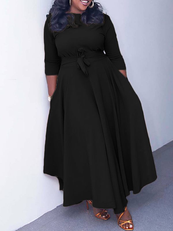 Morchique Solid Tied-Front Dress