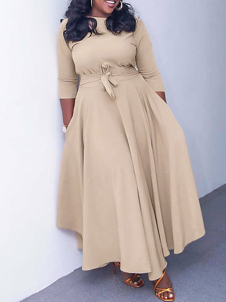 Morchique Solid Tied-Front Dress