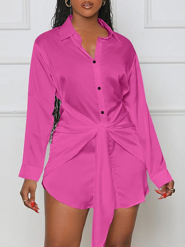 Morchique Tied-Front Shirt Dress