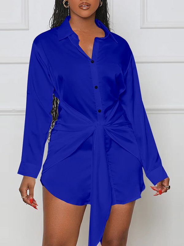 Morchique Tied-Front Shirt Dress
