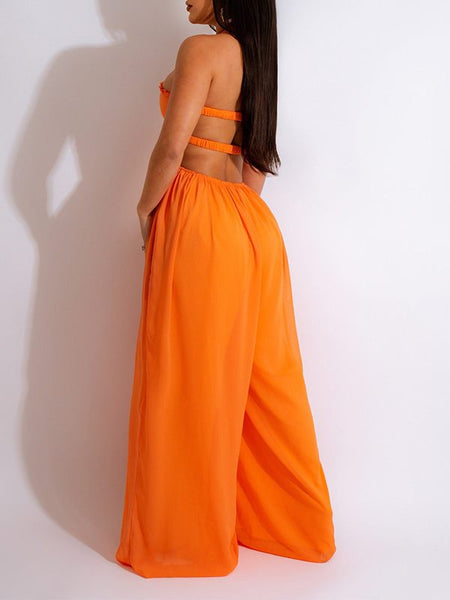 Morchique Halter Wide-Leg Jumpsuit