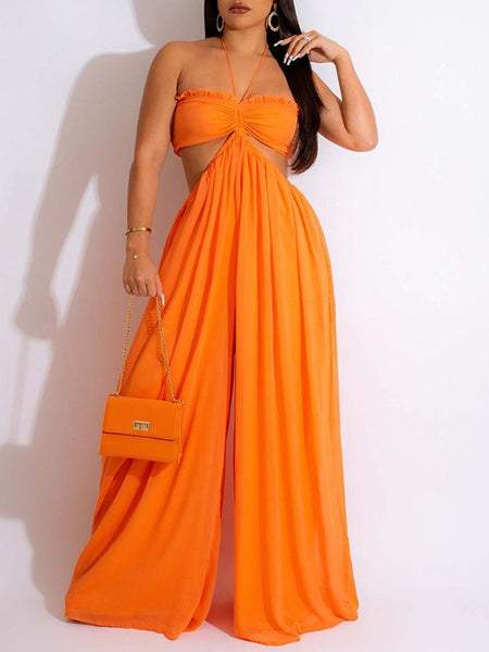 Morchique Halter Wide-Leg Jumpsuit