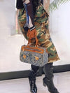 Camo Cargo Slit Skirt