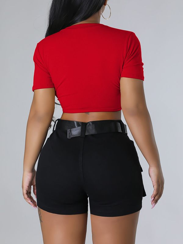 Morchique Double-Cross Tied-Front Tee