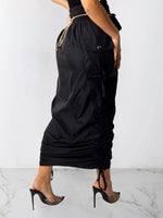 Drawstring Cargo Skirt