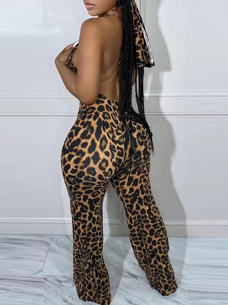 Morchique Leopard Cami Jumpsuit