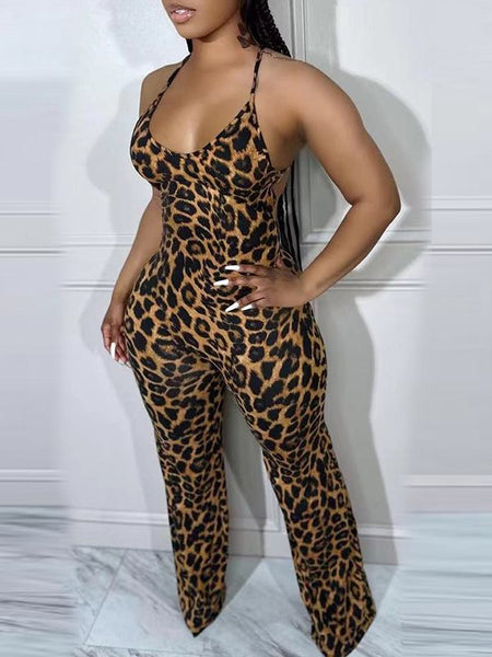 Morchique Leopard Cami Jumpsuit