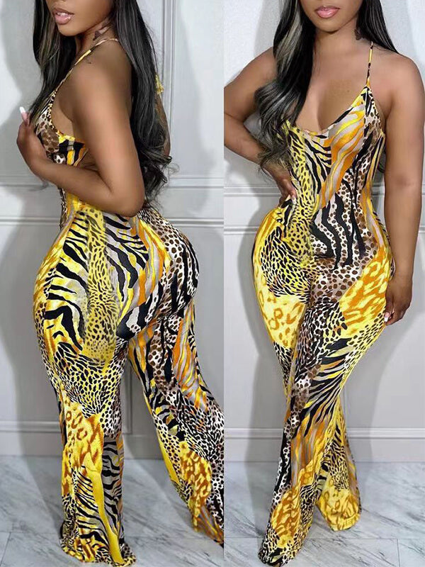 Morchique Leopard Cami Jumpsuit