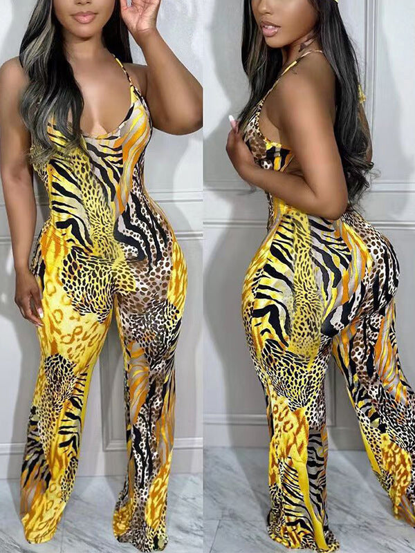 Morchique Leopard Cami Jumpsuit