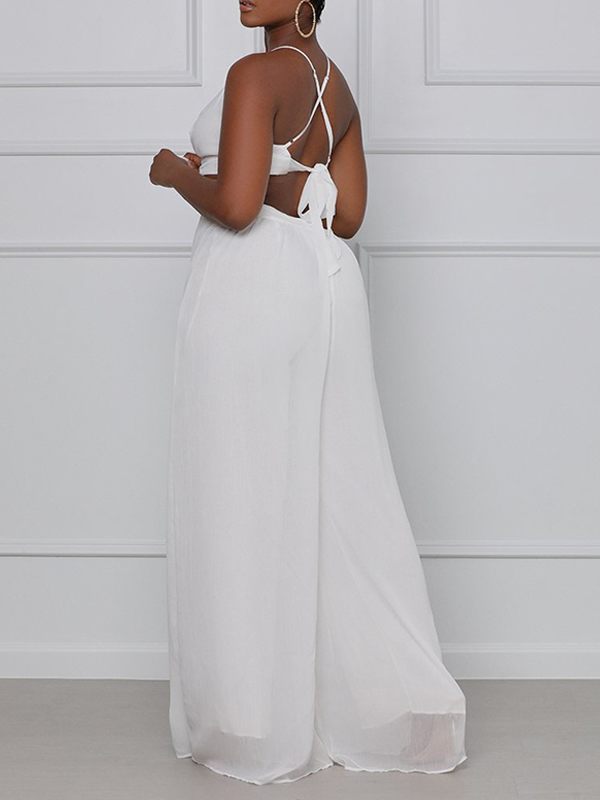Morchique Chiffon Wide-Leg Jumpsuit