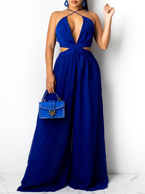 Morchique Chiffon Wide-Leg Jumpsuit