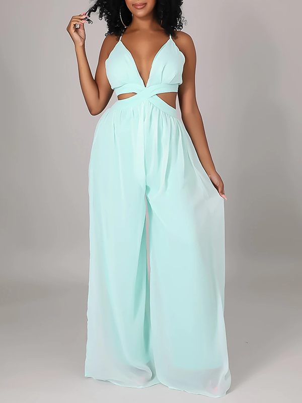 Morchique Chiffon Wide-Leg Jumpsuit