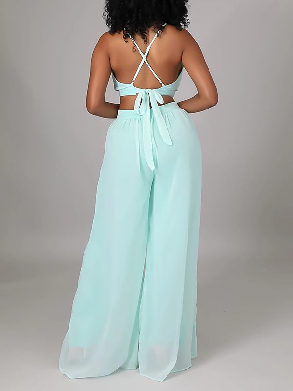 Morchique Chiffon Wide-Leg Jumpsuit