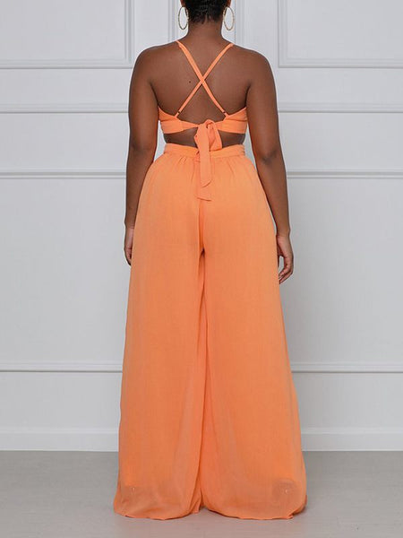 Morchique Chiffon Wide-Leg Jumpsuit