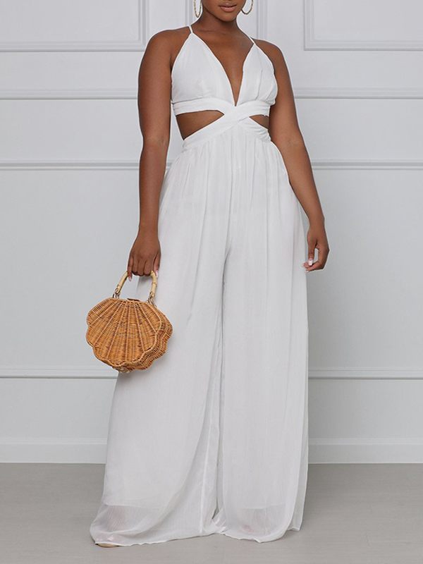 Morchique Chiffon Wide-Leg Jumpsuit