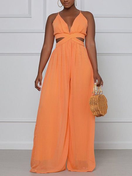 Morchique Chiffon Wide-Leg Jumpsuit
